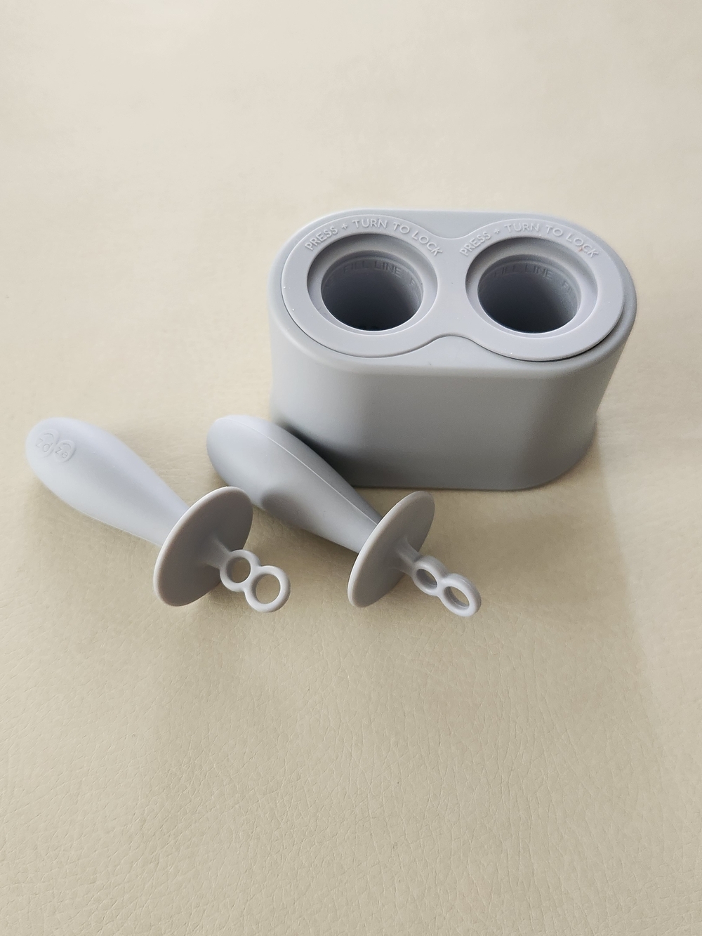 Silicone Baby Popsicle Mold Set - Gray
